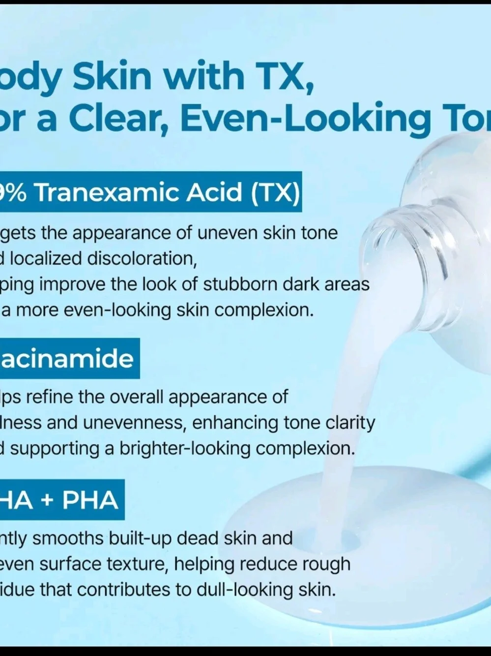 Blue TX-Capsule Body Cream & Peel Shot Exfoliating Spray